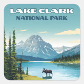 Activiteiten in de omgeving van Lake Clark Nationa Vierkante Sticker (Voorkant)