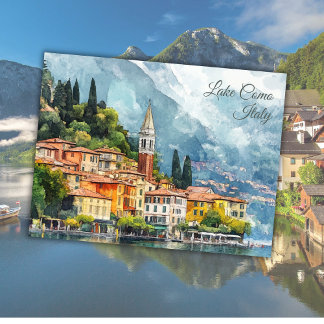 Activiteiten in de omgeving van Lake Como Italy Va Briefkaart