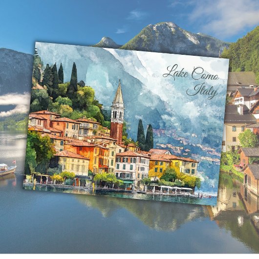 Activiteiten in de omgeving van Lake Como Italy Va Briefkaart