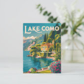 Activiteiten in de omgeving van Lake Como Painterl Briefkaart (Staand voorkant)