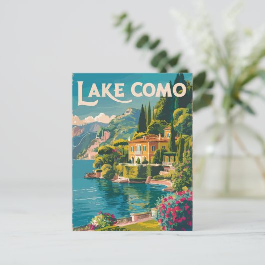 Activiteiten in de omgeving van Lake Como Painterl Briefkaart (Staand voorkant)
