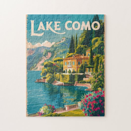 Activiteiten in de omgeving van Lake Como Painterl Legpuzzel (Verticaal)