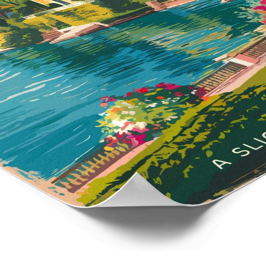 Activiteiten in de omgeving van Lake Como Painterl Poster (Hoek)