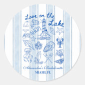 Activiteiten in de omgeving van Lake Nautical Bach Ronde Sticker (Voorkant)