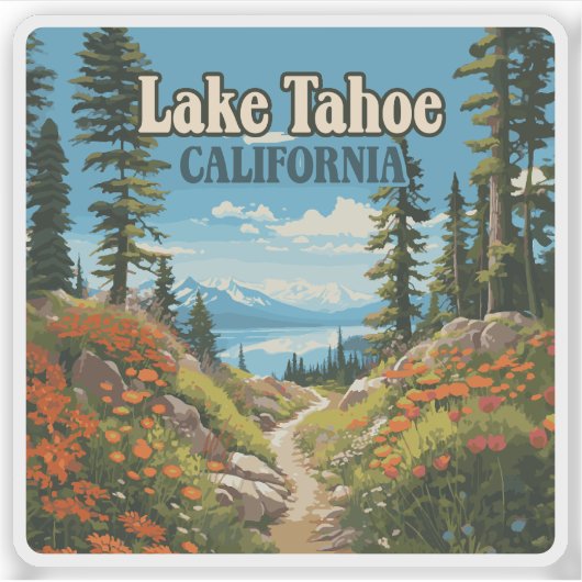 Activiteiten in de omgeving van Lake Tahoe Califor Sticker (Voorkant)