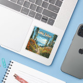 Activiteiten in de omgeving van Lake Tahoe Califor Sticker (Laptop met iPhone)