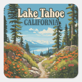 Activiteiten in de omgeving van Lake Tahoe Califor Vierkante Sticker