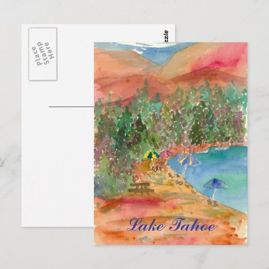 Activiteiten in de omgeving van Lake Tahoe Summer  Briefkaart (Voorkant / Achterkant)