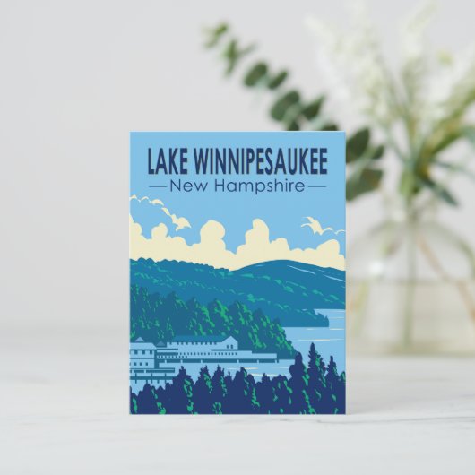 Activiteiten in de omgeving van Lake Winnipesaukee Briefkaart (Staand voorkant)
