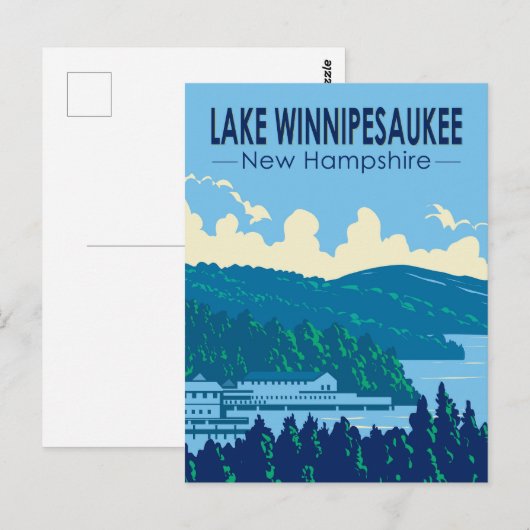Activiteiten in de omgeving van Lake Winnipesaukee Briefkaart (Voorkant / Achterkant)