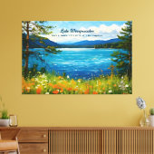 Activiteiten in de omgeving van Lake Winnipesaukee Canvas Afdruk (Insitu (Woonkamer))