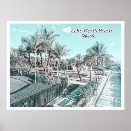 ACTIVITEITEN IN DE OMGEVING VAN LAKE WORTH BEACH - POSTER (Voorkant)