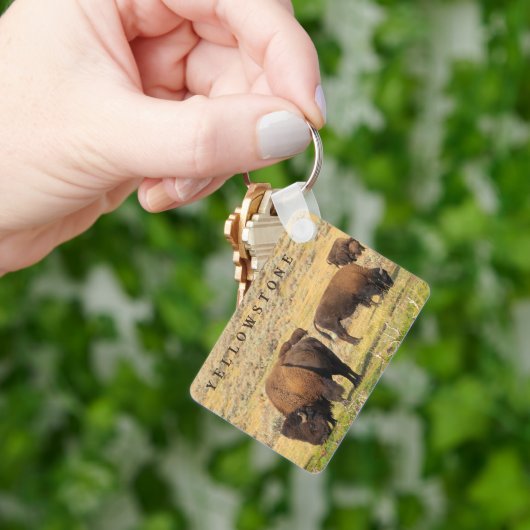 Activiteiten in de omgeving van Lamar Valley Bison Sleutelhanger (Hand)