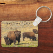 Activiteiten in de omgeving van Lamar Valley Bison Sleutelhanger (Voorkant)