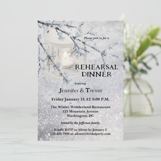 Activiteiten in de omgeving van Lantern Snow Winte Kaart (Staand voorkant)