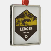 Activiteiten in de omgeving van Ledges State Park  Metalen Ornament (Rechts)