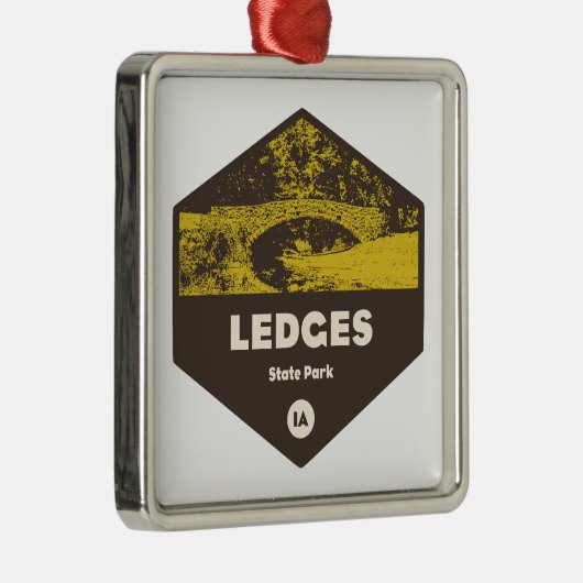 Activiteiten in de omgeving van Ledges State Park  Metalen Ornament (Rechts)