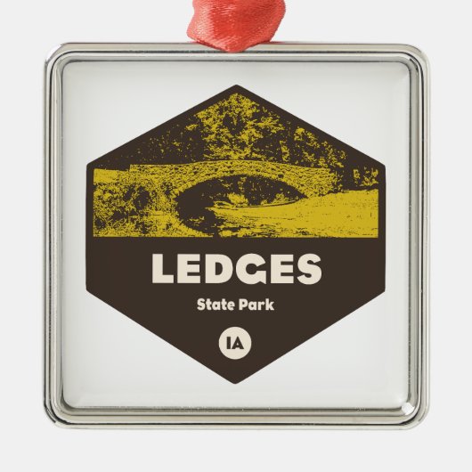 Activiteiten in de omgeving van Ledges State Park  Metalen Ornament (Voorkant)