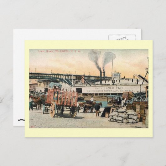 Activiteiten in de omgeving van Levee Scene, St. L Briefkaart (Voorkant / Achterkant)