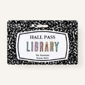 Activiteiten in de omgeving van Library Hall Pass Badge (Achterkant)