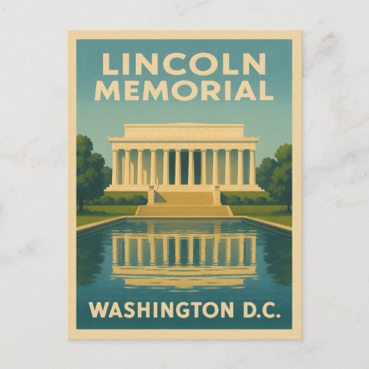 Activiteiten in de omgeving van Lincoln Memorial W Briefkaart (Voorkant)