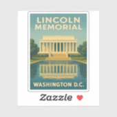 Activiteiten in de omgeving van Lincoln Memorial W Sticker (Vel)