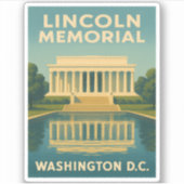 Activiteiten in de omgeving van Lincoln Memorial W Sticker (Voorkant)