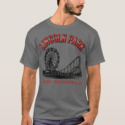 Activiteiten in de omgeving van Lincoln Park Retro T-shirt (Voorkant)