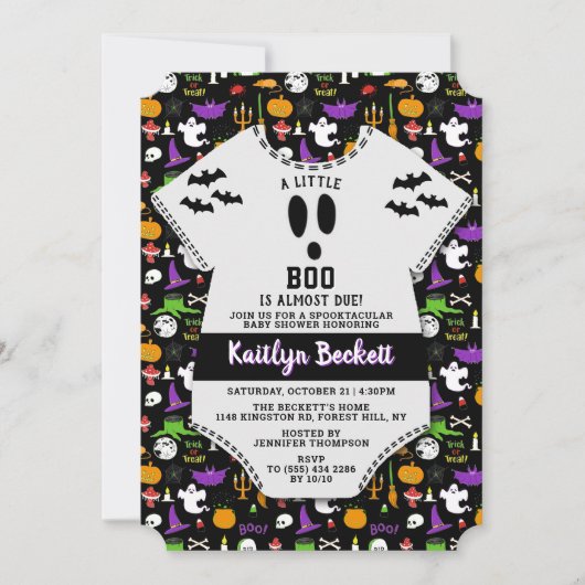 Activiteiten in de omgeving van Little Boo Hallowe Kaart (Voorkant)