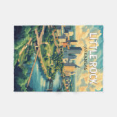 Activiteiten in de omgeving van Little Rock Arkans Fleece Deken (Voorkant (Horizontaal))