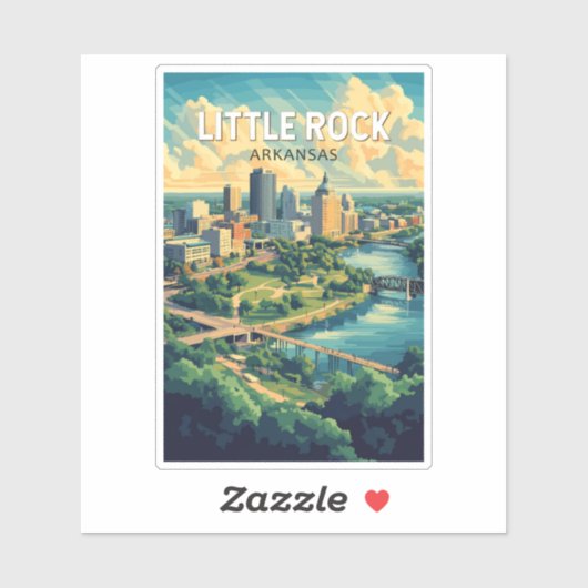Activiteiten in de omgeving van Little Rock Arkans Sticker (Vel)