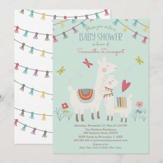 Activiteiten in de omgeving van Llama and Mama Bab Kaart (Voorkant / Achterkant)