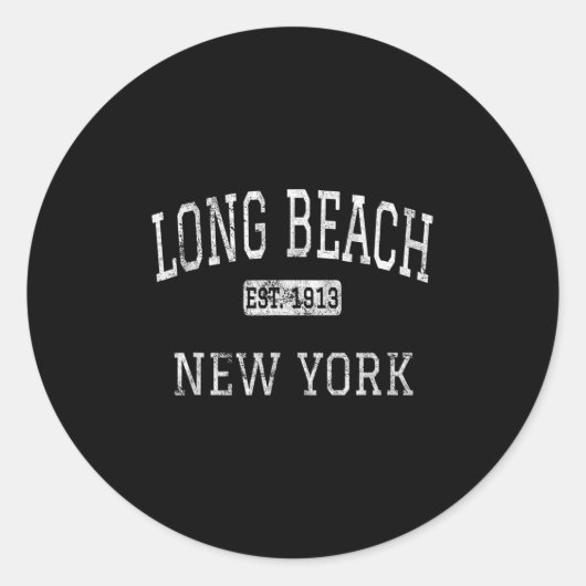 Activiteiten in de omgeving van Long Beach New Yor Ronde Sticker (Voorkant)