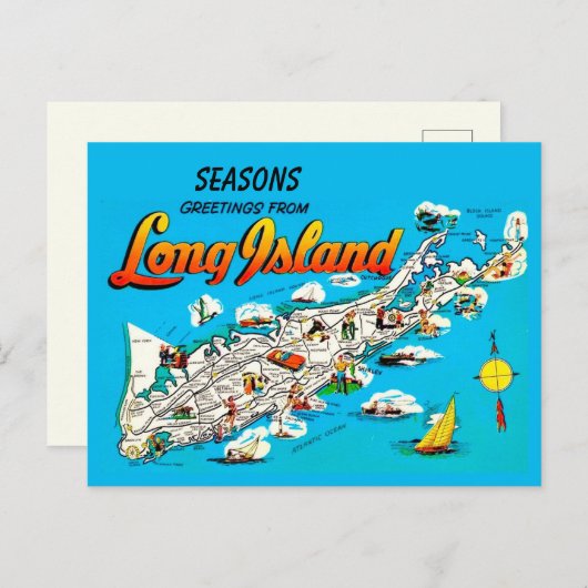 Activiteiten in de omgeving van Long Island, NY Se Briefkaart (Voorkant / Achterkant)