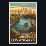 Activiteiten in de omgeving van Los Angeles Echo P Poster<br><div class="desc">Los Angeles retro vector reisontwerp. Los Angeles is een uitgestrekte stad in Zuid-Californië en het centrum van de film- en televisie-industrie van het land.</div>