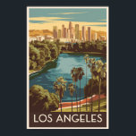 Activiteiten in de omgeving van Los Angeles Echo P Poster<br><div class="desc">Los Angeles retro vector reisontwerp. Los Angeles is een uitgestrekte stad in Zuid-Californië en het centrum van de film- en televisie-industrie van het land.</div>