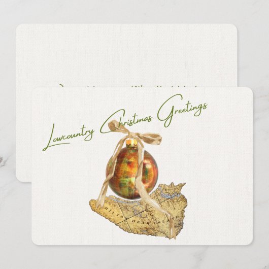 Activiteiten in de omgeving van Lowcountry Christm Feestdagenkaart (Voorkant / Achterkant)