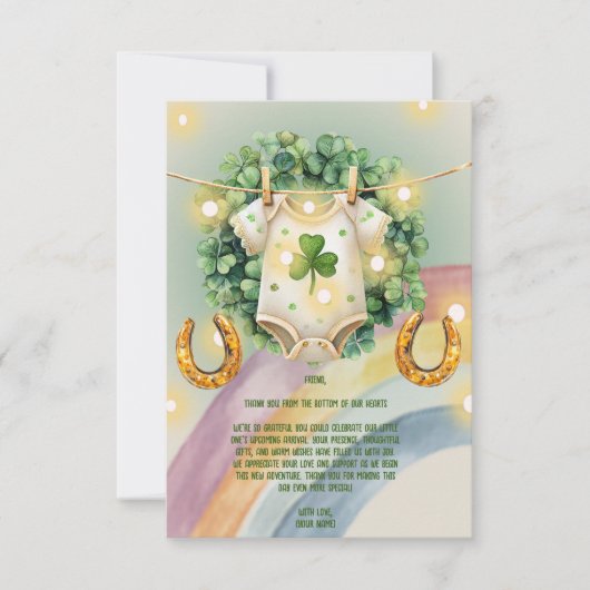 Activiteiten in de omgeving van Lucky Charm Shamro Bedankkaart (Voorkant)