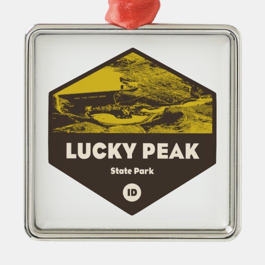 Activiteiten in de omgeving van Lucky Peak State P Metalen Ornament (Voorkant)