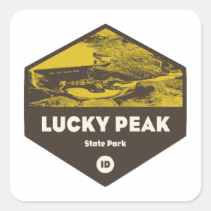 Activiteiten in de omgeving van Lucky Peak State P Vierkante Sticker