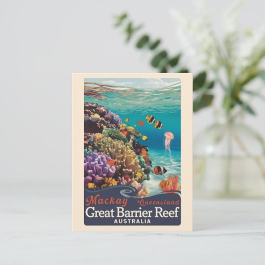 Activiteiten in de omgeving van Mackay Great Barri Briefkaart (Staand voorkant)