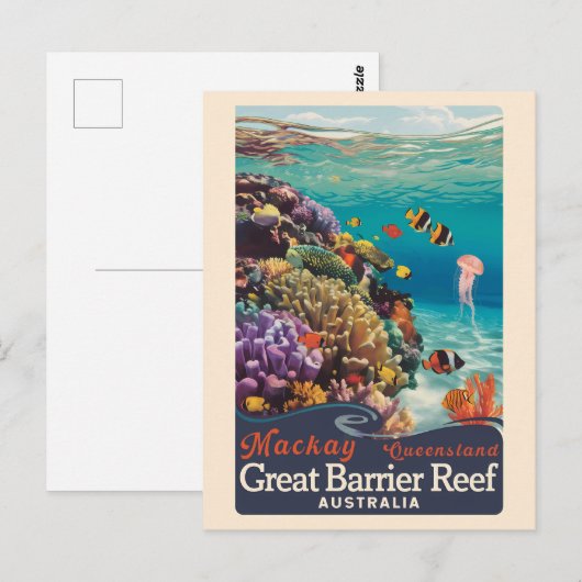 Activiteiten in de omgeving van Mackay Great Barri Briefkaart (Voorkant / Achterkant)
