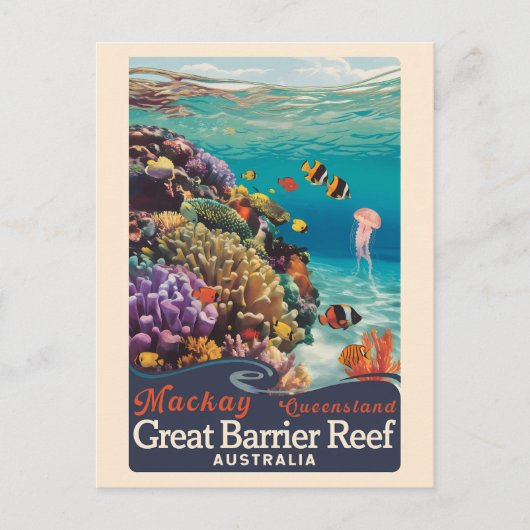 Activiteiten in de omgeving van Mackay Great Barri Briefkaart (Voorkant)