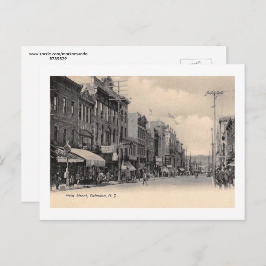 Activiteiten in de omgeving van Main St. Paterson Briefkaart (Voorkant / Achterkant)