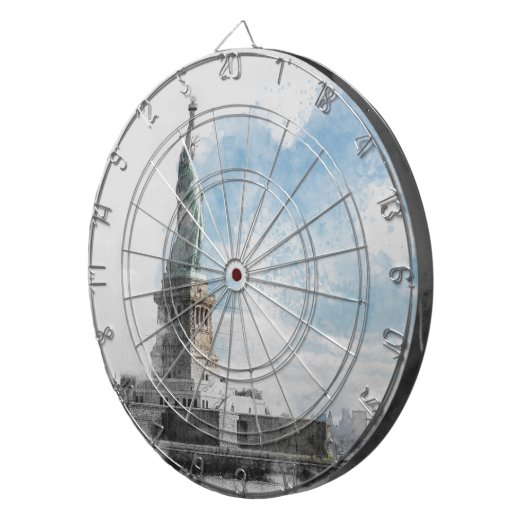 Activiteiten in de omgeving van Manhattan NYC Libe Dartbord (Voorkant Rechts)