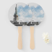 Activiteiten in de omgeving van Manhattan NYC Libe Handwaaier (Voorkant en achterkant)