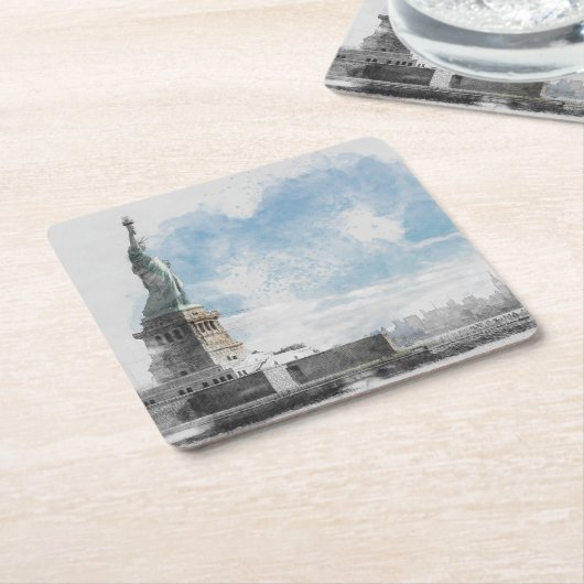 Activiteiten in de omgeving van Manhattan NYC Libe Kartonnen Onderzetters (Schuin)