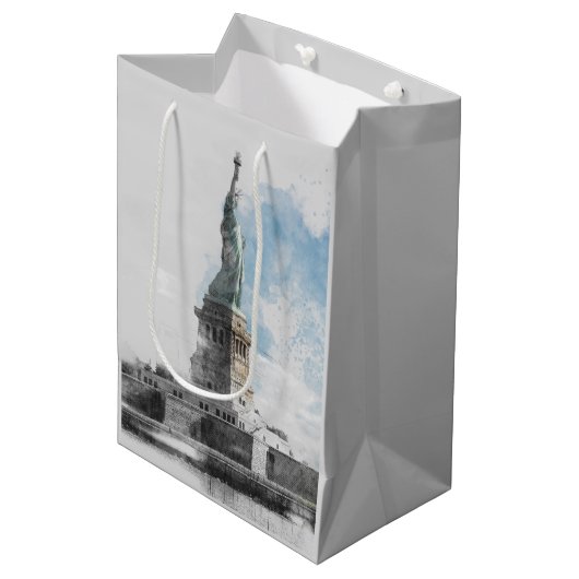 Activiteiten in de omgeving van Manhattan NYC Libe Medium Cadeauzakje (Voorkant Gekanteld)