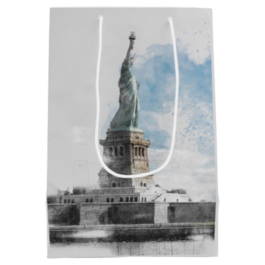 Activiteiten in de omgeving van Manhattan NYC Libe Medium Cadeauzakje (Achterkant)