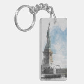 Activiteiten in de omgeving van Manhattan NYC Libe Sleutelhanger (Voorkant Links)